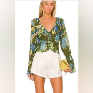 Free People Palm combo long sleeve top.